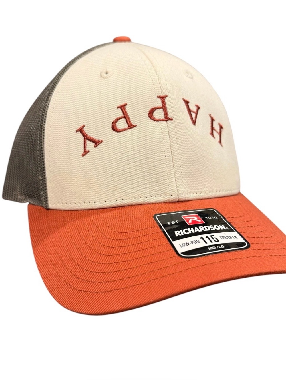 Richardson Happy trucker hat upside down men’s low-pro 115 medium/large